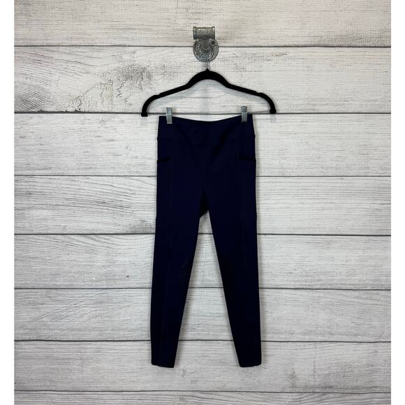 Dover Saddlery Girl's Stride Magna Navy Riding Thighs Leggings Size Large - Picture 1 of 9